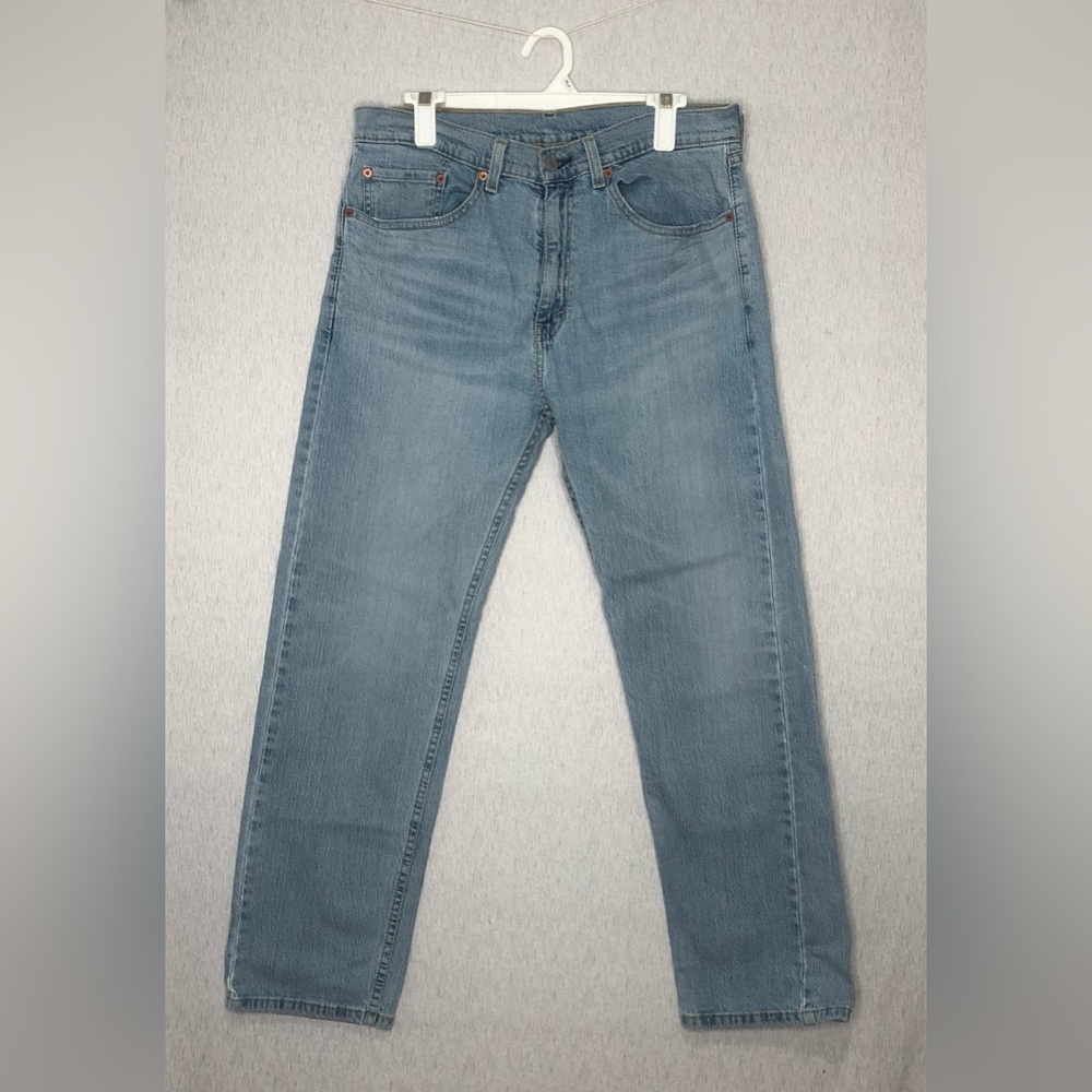 Levis Men's 505 Jeans Actual Size 33x28.5 Light Blue Wash Straight Leg
